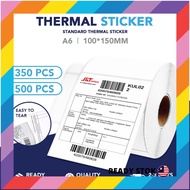 RN GOPACK A6 Kurier Sticker Thermal Sticker Roll | Airway Bill | Barcode Shipping Label 100*150mm