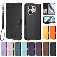 Cute Cat Leather Wallet Case For vivo X200 FE Ultra Pro Mini X200S Y77 Y37 Y37M Y37C KickStand Card 