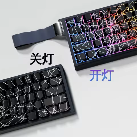 74 Keys Translucent Keys Spider Web Keycaps PBT Keycap Chreey Keycaps Dye-sub Mechanical Keyboard Ca