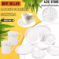 HOT! (LOOSE) CORELLE SAKURA DINNER SET (DINNER/LUNCHEON/BREAD/NOODLE/OVAL PLATE) CUP SAUCER / MUG / PINGGAN KACA