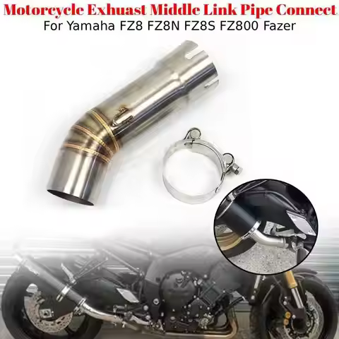 For Yamaha FZ8 FZ8N FZ8S FZ800 Fazer Motorcycle Exhuast Middle Link Pipe Connect 51mm Motorcycle Esc