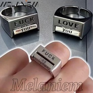 Oppose/Love Everything Ring - Creative, Funny, Open Adjustable - Change Mood Decompression Ring - Je
