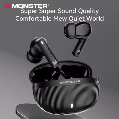 Monster Wireless Bluetooth Headphones with Bluetooth 5.4 Al Noise Cancelling Calls 360° Panoramic Sp