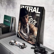 Pop Rapper C Central C Cee Album HD Linen Canvas Poster Wall Art Prints for Living Room Bedroom Offi