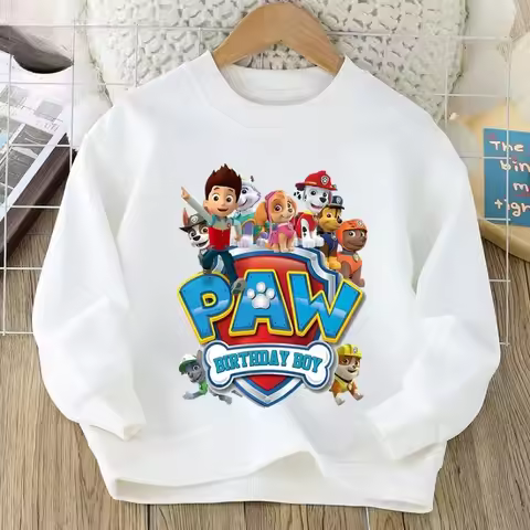 Paw Patrol Children Crewneck Sweatshirts Anime Dogs Spring Fall Pullovers Long Sleeves Tops Boys Gir