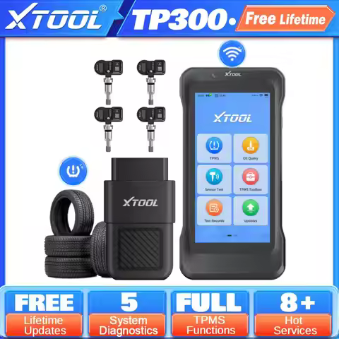 XTOOL TP300 Lifetime Free TPMS Programming Scanner TPMS System Health Check 5 System Automotive Diag