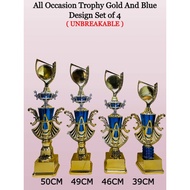 All Occasion Trophy Gold And Blue Design (PER PIECE )Height A-48cm B-47cm C-45cm D-39cm