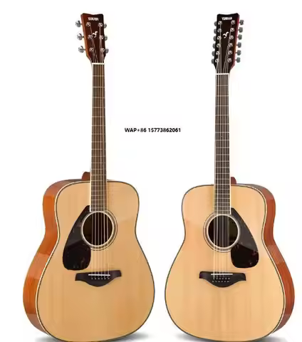 Yhamas FG820-12 41 Inch Guitar Single Veneer Spruce Light 20 Product Electric Box Wood 12 String Fol