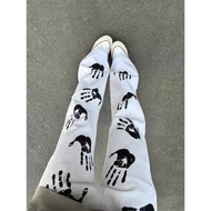 American High Street Street Wear Plankton Handsome Palm Print White Men Women hiphop Street Wear Fri