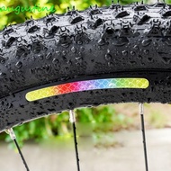 AUGUSTINE Rainbow Reflective Sticker, Luminous Laser Glow Laser Glow-in-the-dark Sticker, Rim Sticker Rainbow Reflective Laser Rainbow Bicycle Reflective Sticker Riding