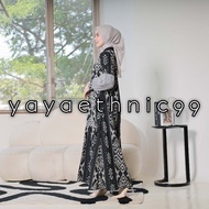 [Ptr] Gamis raya tenun Sogan, gamis ethnic, raya gamis, raya dress, raya dress ethnic Weaving