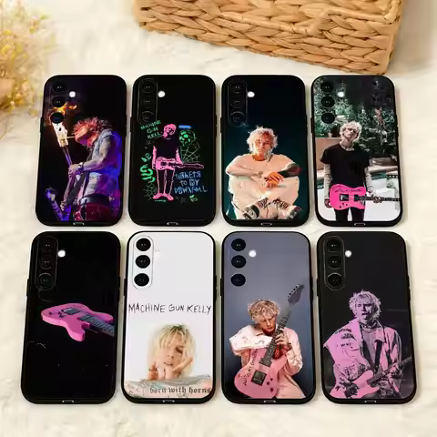 M-Machine-GUN K-Kelly Singer Phone Case For Samsung A73,72,71,A52,51,40,41,A22,A32,31,A13, Soft Blac