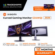 Xiaomi Curved Gaming Monitor G34WQi 2026 Moddel - 180Hz High Refresh rate | 1ms GTG Rapid Response