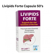 Livipids Forte Liqfil Vegetable Supplement Capsules w/ Vitamin B 50's Support & Improve Vital Liver 