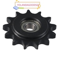 YOLANDAGOODSGJ Chain Idler Sprocket, C45 Carbon Steel 10mm Bore 1/2" Pitch Convex Idler Gear, with I