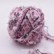 Crochet Yarn for Bag Fluffy Yarn Crochet Wool Yarn Silver Glitter Yarn Purple Mix Yarn for Crochet H