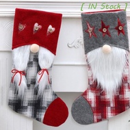 [ IN STOCK ] Rudolph Christmas Stocking Gift Bag, Cloth Large Capacity Candy Socks Gift Bag, Cute Ha