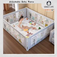 GL Playpen Baby Lifting Fabric Baby Safety Fence (180*200 & 180*150CM)Baby Foldable Playpen