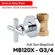 MCPRO G1/2" G3/4" SHOWER CONCEALED STOP ANGLE VALVE CONTROL STOPCOCK SS15F/SS15X/MB115X/MB120X/MB115