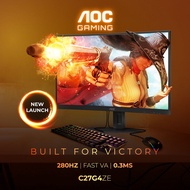 AOC 27" C27G4ZE VA FHD HDR10 Adaptive Sync 280Hz 0.3ms Delta E<2 Frameless Curved Gaming Monitor