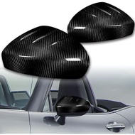 HYPERSPEED Real Carbon Fiber Side View Mirror Cover Cap Trim LH+RH 2PCS Fit for 2016 2017 2018 2019 