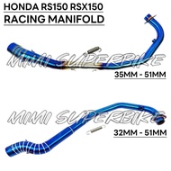 HONDA RS150 RSX150 V1 V2 V3 RACING EXHAUST MANIFOLD 32MM 35MM 51MM TITANIUM RSX RS RS150R HEADER AHM