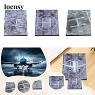 [Ioensy] 1/72 Scale Model of A Fighter Jet's Airport Runway, Wooden Runway Decoration, High-end, Gif