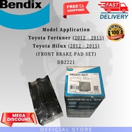 Brake Pad Front Bendix Toyota/Fortuner/Hilux/DB2221 4PCS