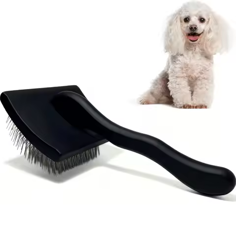 Dog Slicker Brush - Dogs Grooming Brush Especially Designed for Poodles and Doodle Mixes Fluff, Deta