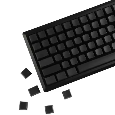 YMDK ZDA Thick Black Blank Thick PBT Keycap ANSI ISO XDA v2 Keycaps For GK61 64 68 96 KBD75 Planck P