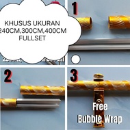CURTAIN ROD ROLLET CURTAIN IRON CURTAIN SPECIAL CURTAIN SIZE 240CM, 300CM, 400CM