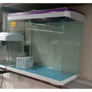 2 FEET CURVE TANK /HARD WOOD CABINET