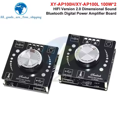 1/3PCS XY-AP100H XY-AP100L 100W+100W Dual TPA3116D2 Bluetooth 5.0 Stereo Audio Digital Power Audio A