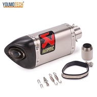 รถจักรยานยนต์ท่อไอเสียท่อ Escape Moto Akrapovic Canister End ท่อ DB killer คาร์บอนไฟเบอร์ 350 มม. 39