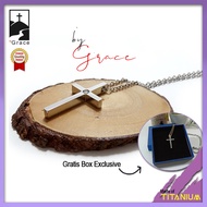 Titanium Cross Necklace Anti-Rust Cross Pendant Christian Cross Catholic Cross Cross Cross Necklace