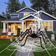 decoration bedroom halloween decoration Spider Web Triangle Web Plush Big Spider Spider Silk Set Hal