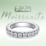 แหวนเพชรมอยส์ซอไนต์เงินแท้2023สำหรับผู้หญิงแหวนชุบทองคำขาว18K สำหรับของขวัญครบรอบแต่งงาน