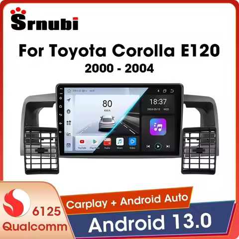 Android Car Radio for Toyota Corolla E120 2000-2009 Carplay Multimedia Stereo DVD Navigation Head Un