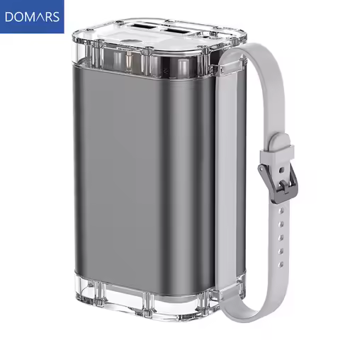 Domars 40000mAh Power Bank 100w PD Fast Charging Digital Display lP67 Waterproof Powerbank Three Lig