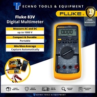 Fluke 83V Average Responding Industrial Multimeter | 1000V AC/DC | 10 A (20 A for up to 30 sec) | Fl