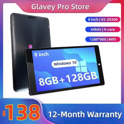 8GB RAM 128GB ROM 8 INCH Windows 10 Tablet PC 64-Bits Intel X5-Z8300 Quad Core CPU 1280*800 IPS WIFI