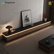 wujunhui2.sg Solid Wood TV Console Cabinet Rock Board TV Console With Ambient Light TV Cabinet Long 