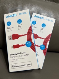 🔥大特價🔥 快叉充電線 蘋果認可 Anker官方全新正貨 美國名牌 6英寸/1.8米 🔥為慶祝賣破一千條，買三再送一！🔥 Apple-device USB 叉電線 快速充電 高質 極強堅韌 耐用耐磨 