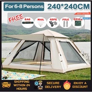 6-8 Person Family Tent Outdoor Tent For Camping Family Tent Automatic Double-Layer Tent