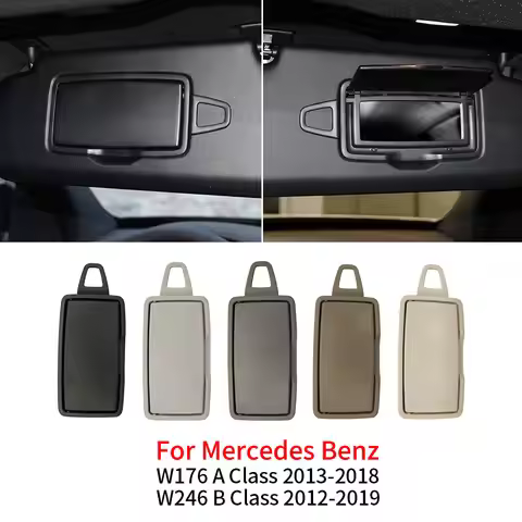 For Mercedes W246 W176 Car Interior Front Sun Shade Visor Makeup Cosmetic Mirror Cover For Benz A B 