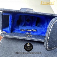 Jflowers Cue Case JF0056~Tas Billiard Jflowers 3x4~3 Butt+4 Shaft