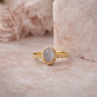 煙紫和田玉戒指