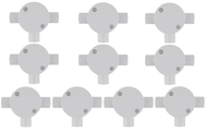 (PAKET ISI 10 PCS) CLIPTON T DOS DUS T-DOS T-DUS PP 20 MM PUTIH WHITE CABANG 3 (HARGA GROSIR) ORIGIN
