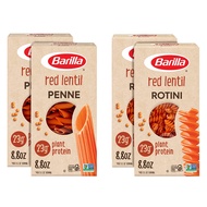Barilla Red Lentil Spaghetti I Rotini & Penne Pasta 8.8 Ounce Boxes (Pack of 6) | Single Ingredient 