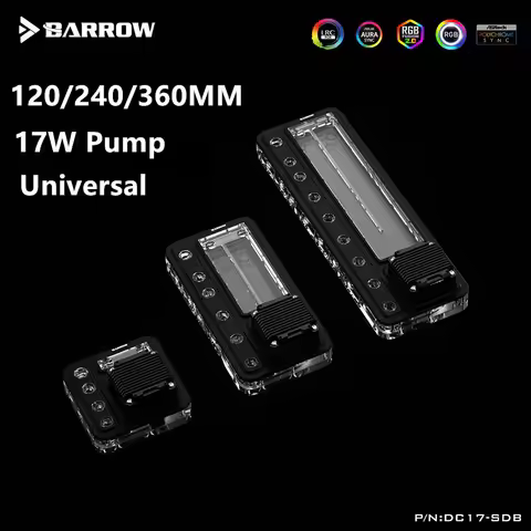 Barrow Case Distro Plate Water Cooling 120/240/360MM Universal Integrated Pump Waterway Board Comput